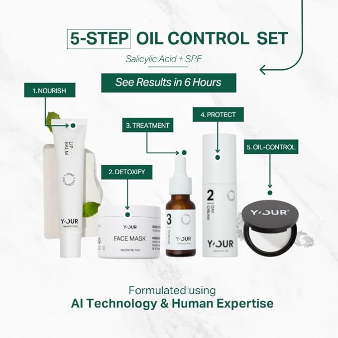 Y’OUR Acne-Care Sets: Acne Treatment Duo, 3-Step Acne Set, Purify & Treat Acne Set, Bloom & Blur Acne Set, Adult Acne Set. 5-Step Deluxe Blemish Control. Holiday Gift Bundle. Made in USA