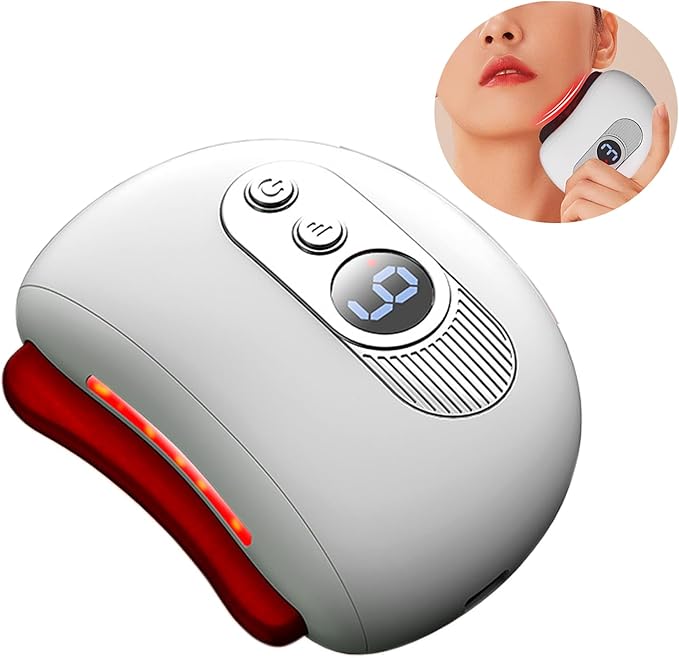 gua sha Facial Tools face Sculpting Tools for Women,Muscle Fascia Scraper hot Stones for Massage jaw and Body,ice face Roller jawline Shaper (White)