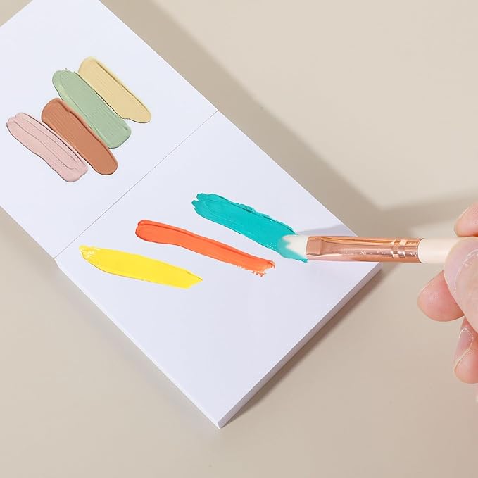 100 PCS Disposable Nail Art Palette Paper Gel Polish Palette Portable Waterproof Art Mixing Tool Double Side Makeup Mixing Paper with Stainless Cosmetic Spatula for Makeup Nail Gel Mix Home Salon