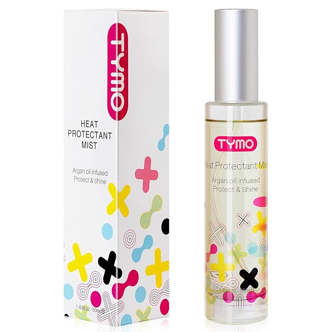 TYMO Heat Protectant Spray for Hair with Argan Oil for Styling Tools, Heat Protection Spray to Smooth & Hydrate, Natural Clean Formulation, Multi-benefit Treatment, Lightweight for All Hair Types