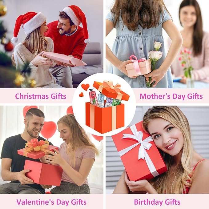 16 Pack Hand Cream Set, Stocking Stuffers for Women, Bridesmaid Gifts, Bulk Hand Lotion Travel Size for Dry Cracked Hands, Mini Hand Lotion for Thank You Gifts and Christmas Gifts with a Greeting Card