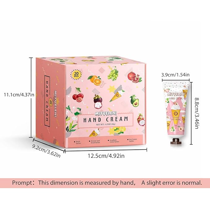 20pack Hand Lotions Gift Set for Dry Hands, Natural Plant Scents, Christmas Gifts for Women, Birthday, Teacher, Bridesmaid Thank You Gifts&Stocking Stuffers for Women, travel size Hand Cream 20ML