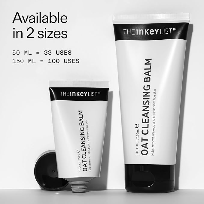 The INKEY List Mini Oat Cleansing Balm, Rich Balm Removes Makeup and Impurities, Reduces Redness, Travel Size, 1.69 Fl Oz each