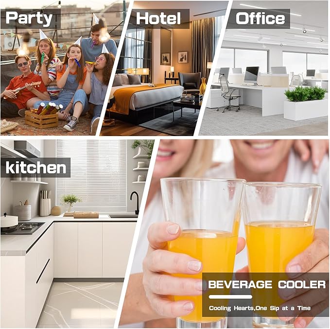 0.95 Cu.ft Mini Fridge Holds 24 Cans, Beverage Refrigerator Cooler, Solid Door, Manual Temperature Control (at the Back), Quiet Compact Drink Fridge for Soda, Beer, Wine, Office, Dorm, Bar