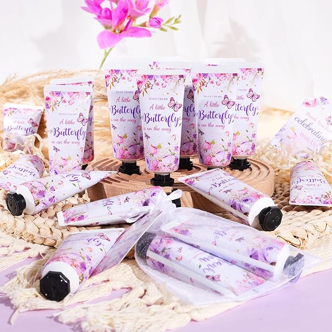 50 Sets Baby Shower Hand Cream Gifts, Wedding Party Favors, Baby Shower Party Favors and Bridal Shower Gifts for Guests, Bulk Thank You Gifts for Women(Butterfly)