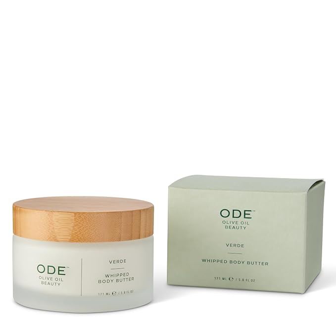McEvoy Ranch Verde Whipped Body Butter (2-pack) by ODE Olive Oil Beauty, Nourishing EVOO, Enriched with Organic Shea and Cocoa Butters