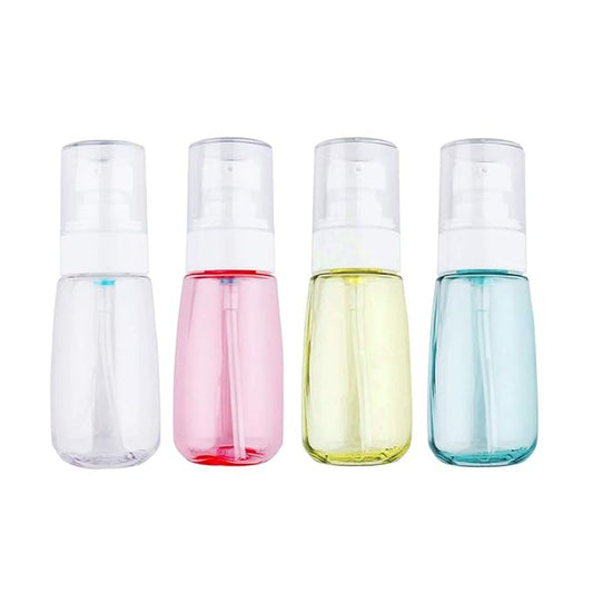 4PCS Airless Pump Bottle 2oz/60ml Plastic Empty Clear Refillable Travel Container Dispenser for Lotion Creams foundation
