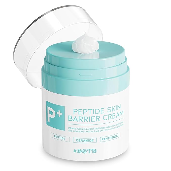 #OOTD Peptide Moisturizer Cream For Face, Dry Sensitive Skin Protection Barrier Cream For Aging Skin, Anti Aging, Hydrating, Peptide, Ceramide, Panthenol (1.69 FL.OZ)