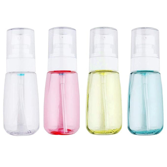 4PCS Airless Pump Bottle 3.4oz/100ml Plastic Empty Clear Refillable Travel Container Dispenser for Lotion Creams foundation