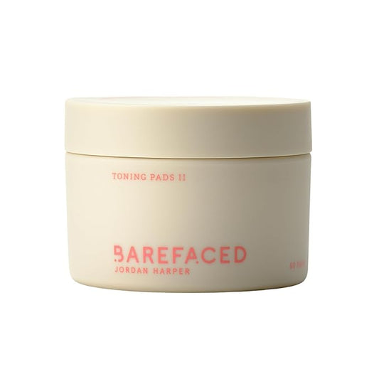Barefaced Toning Pads II (60 Count) Exfoliating and Resurfacing Face Pads w/ 5% Glycolic Acid & Salicylic Acid, Helps with Brightening & Cleansing Skin, Clears Pores, Reduces Fine Lines and Wrinkles