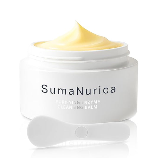 SumaNurica Purifying Enzyme Cleansing Balm, Biotech Peptide Makeup Remover, 3-in-1 Facial Oil Cleanser for Sensitive & Acne-Prone Skin, Deep Cleanse Waterproof Makeup & Impurities, 3.5oz/100g