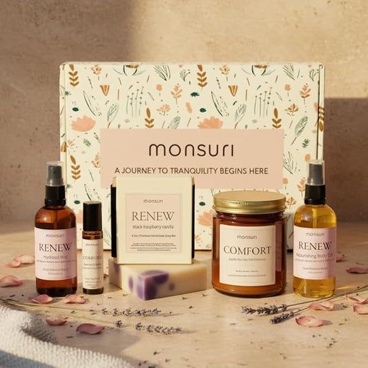 Thinking of You Gifts for Women | Sympathy Gift Basket with Candle, Body Oil, Soap, Mist, Roller. Care Packages for Women, Unique Bereavement Gifts, Hug in a Box, Condolences Gift Basket for Loss.