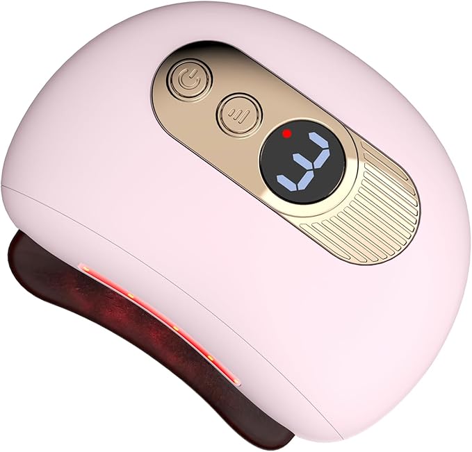 gua sha Facial Tools face Sculpting Tools for Women,Muscle Fascia Scraper hot Stones for Massage jaw and Body,ice face Roller jawline Shaper (Pink)