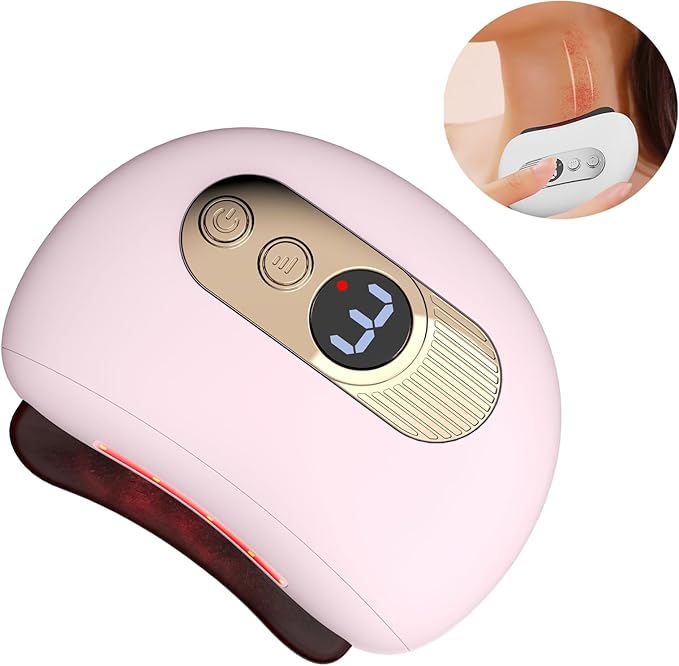 gua sha Facial Tools face Sculpting Tools for Women,Muscle Fascia Scraper hot Stones for Massage jaw and Body,ice face Roller jawline Shaper (Pink)