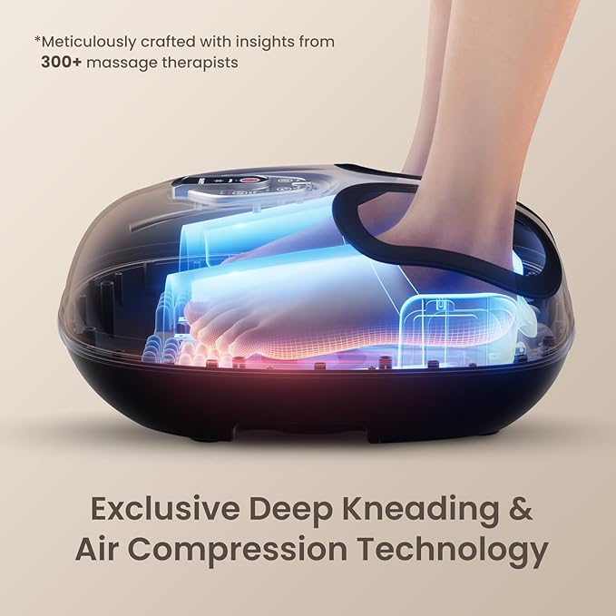 RENPHO Foot Massager Machine with Heat [2026 Upgraded], Shiatsu Foot Massager for Plantar Fasciitis, Birthday Gifts for Women Mom Men Dad, Wireless Control, 2026 New Upgraded, Up to US 12