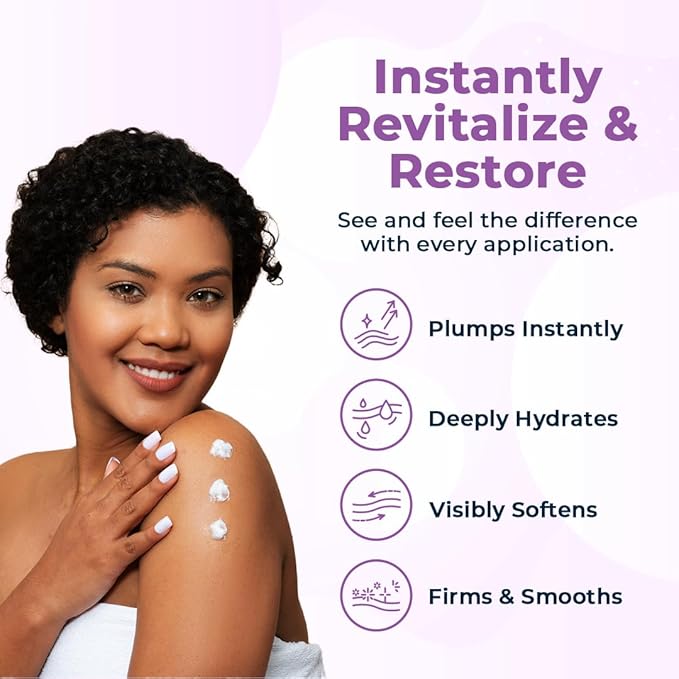 VitaMedica Hyaluronic Acid Body Moisturizer with Algae, Aloe + Panthenol - Intense Moisture Hand & Body Lotion for Firming, Hydrating, Anti-Aging - Fragrance Free -18.25 fl oz