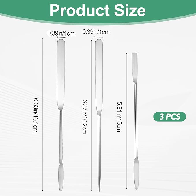 3 Pcs Metal Makeup Spatula Applicator Foundation Spatula Kit Stainless Steel Cosmetic Spatulas Beauty Face Cream Applicator Double Edged Face Mask Spatulas for Application Foundation