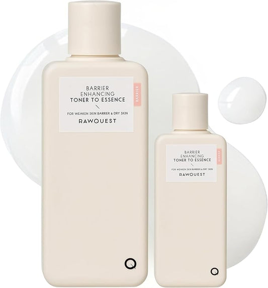 [2 Pack] Barrier Enhancing Toner to Essence (200 + 50ml), Deeply Moisturizing, Soothing with Panthenol, Ceramide-NP, Triple Hyaluronic Acid | Hypoallergenic Skincare for Sensitive & Dry Skin