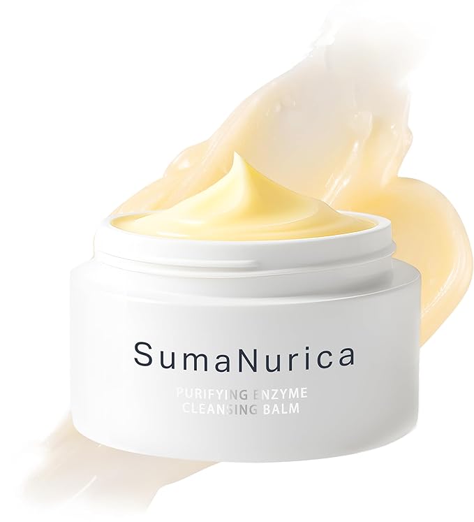 SumaNurica Purifying Enzyme Cleansing Balm, Biotech Peptide Makeup Remover, 3-in-1 Facial Oil Cleanser for Sensitive & Acne-Prone Skin, Deep Cleanse Waterproof Makeup & Impurities, 0.42oz/12g