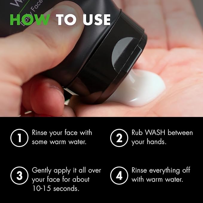 Tiege Hanley Daily Face Wash for Men, Gentle Fragrance-Free Cleanser with Jojoba Oil, Aloe, & Vitamin B3, Hydrating Foaming Formula for Deep Clean, Gentle on Sensitive Skin, Men’s Skin Care, 5.5 Fl Oz