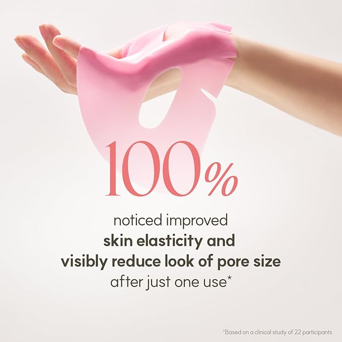 The Face Shop Rose PDRN Pink Collagen Face Mask, Korean Glass Skin Essential, Hyaluronic Acid for Moisturizing & Skin Elasticity, Firming, 4EA