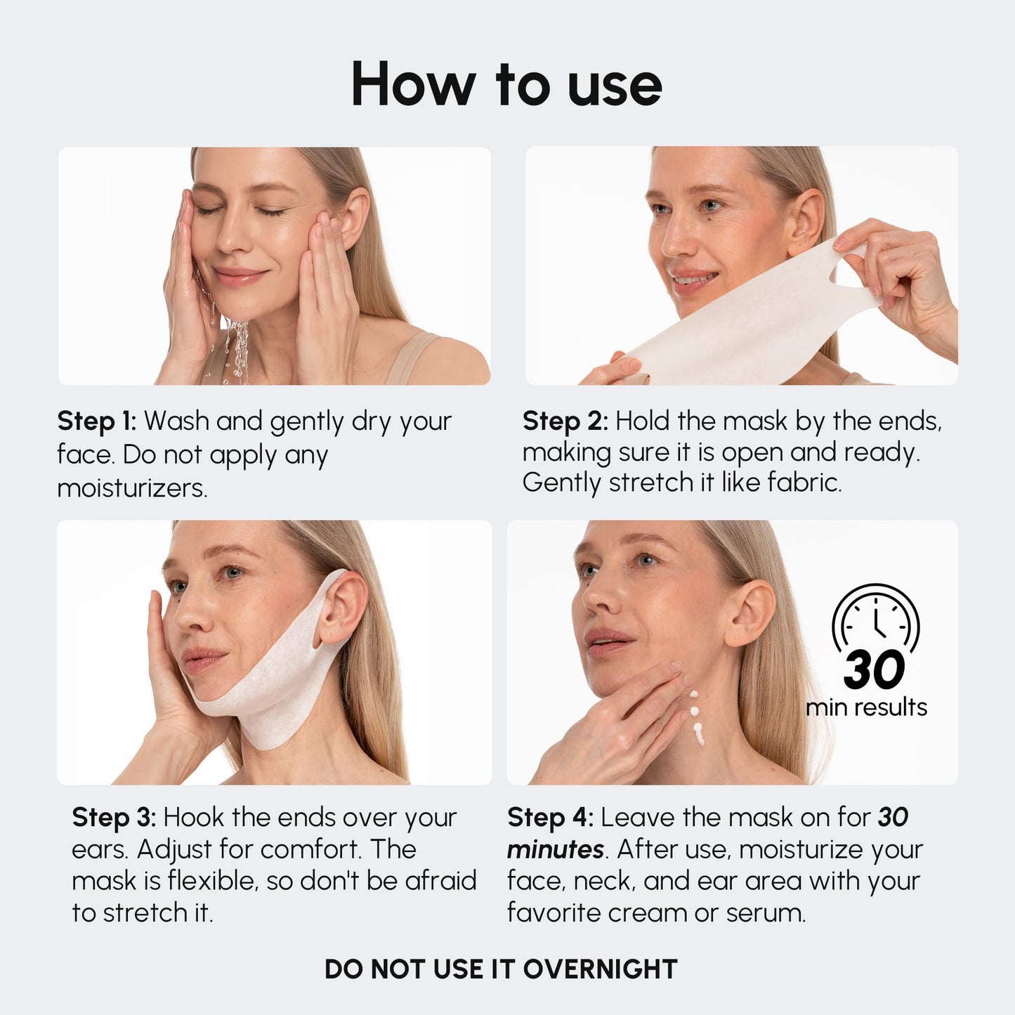 V Line Lifting Face Mask with Collagen and Gold