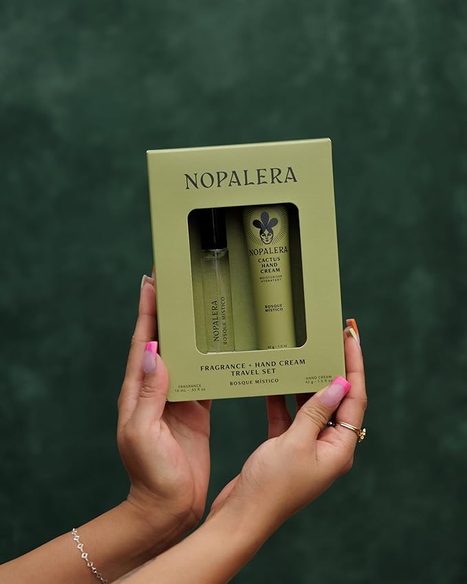 Nopalera Bosque Místico Gift Set – Cactus Hand Cream and 10ML Eau de Parfum – Clean Fragrance & Hydration Duo – Inspired by Mexico’s Forests, Vegan & Cruelty-Free