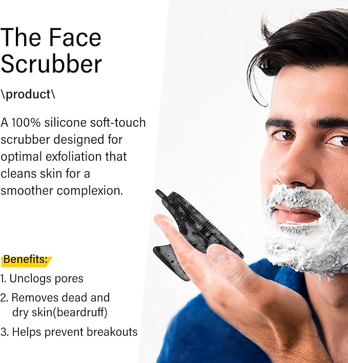 3 Pack Face Scrubber,Silicone Facial Cleansing Brush for Men & Women,Reusable Gentle Facial Waterproof Cleansing Skin Brush Exfoliating Scrubber for Sensitive Skin (Black+Pink+Gray)