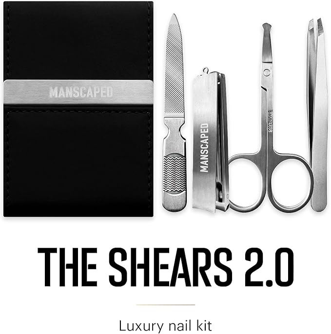 MANSCAPED® The Luxury Package 4.0 Includes: The Lawn Mower® 4.0 Electric Trimmer, The Shears 2.0 Nail Kit, Crop Preserver®, Deodorant, Body Wash, 2-in-1 Shampoo & Conditioner, The Shed Toiletry Bag