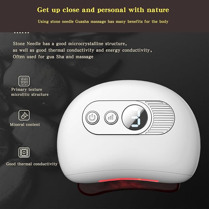 gua sha Facial Tools face Sculpting Tools for Women,Muscle Fascia Scraper hot Stones for Massage jaw and Body,ice face Roller jawline Shaper (White)