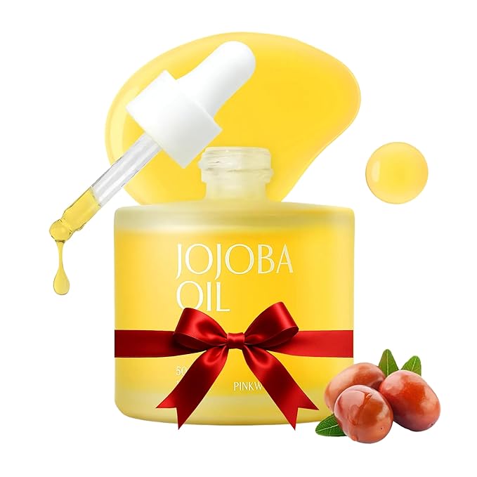 PINKWONDER USDA Organic Jojoba Oil | 100% Pure, Cold-Pressed Oil for Face & Facial Care, Gua Sha | Non-Greasy Korean Skin Care for Women 1.69oz (50ml)