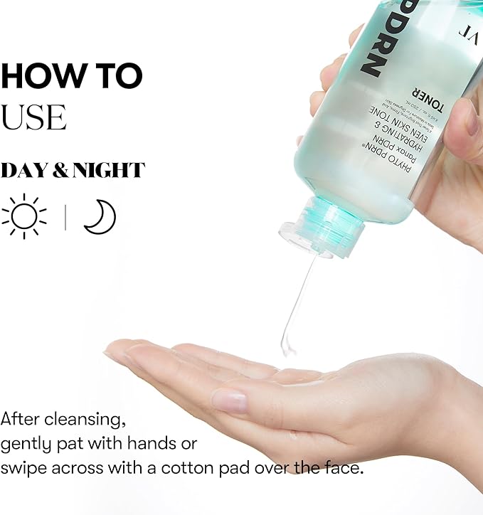 VT COSMETICS PDRN Toner, Hydrating Facial Toner with 50,000ppm Vegan PDRN, Korean Wild Ginseng, Niacinamide & Panthenol, Lightweight, Fragrance-Free, Skin Soothing, Korean Skincare (8.45 fl. oz.)