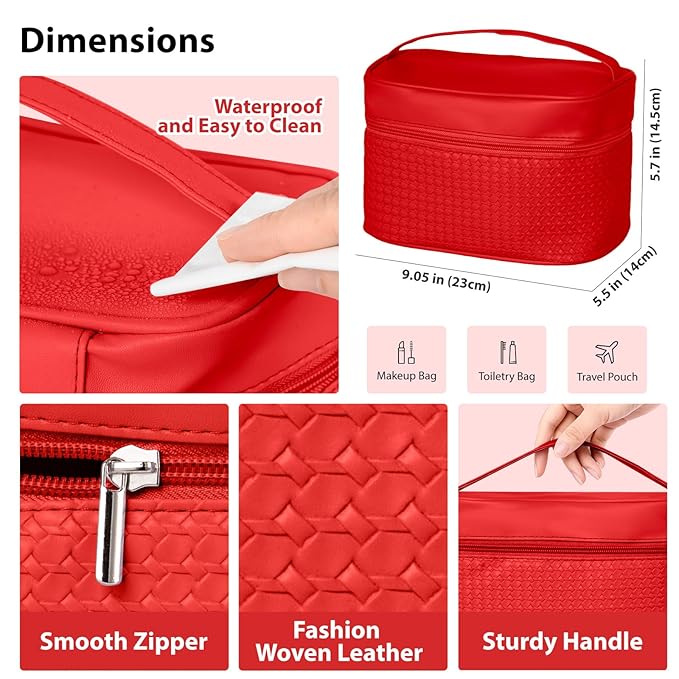 Christmas Gifts for Women, Red Rose 33 Pcs Spa Bath & Body Gift Set, Face Sheet Mask Skin Care, Hydrogel Mask, Lip Gloss, Cosmetic Bag, Face Serum, Necklace, Cleanser, Gua Sha, Mother Day, Birthday