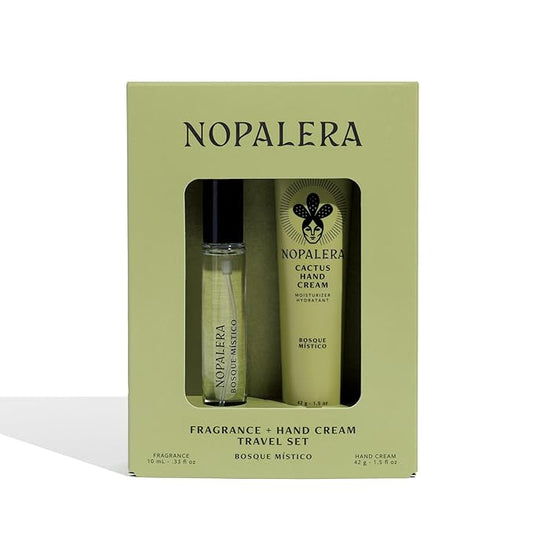 Nopalera Bosque Místico Gift Set – Cactus Hand Cream and 10ML Eau de Parfum – Clean Fragrance & Hydration Duo – Inspired by Mexico’s Forests, Vegan & Cruelty-Free