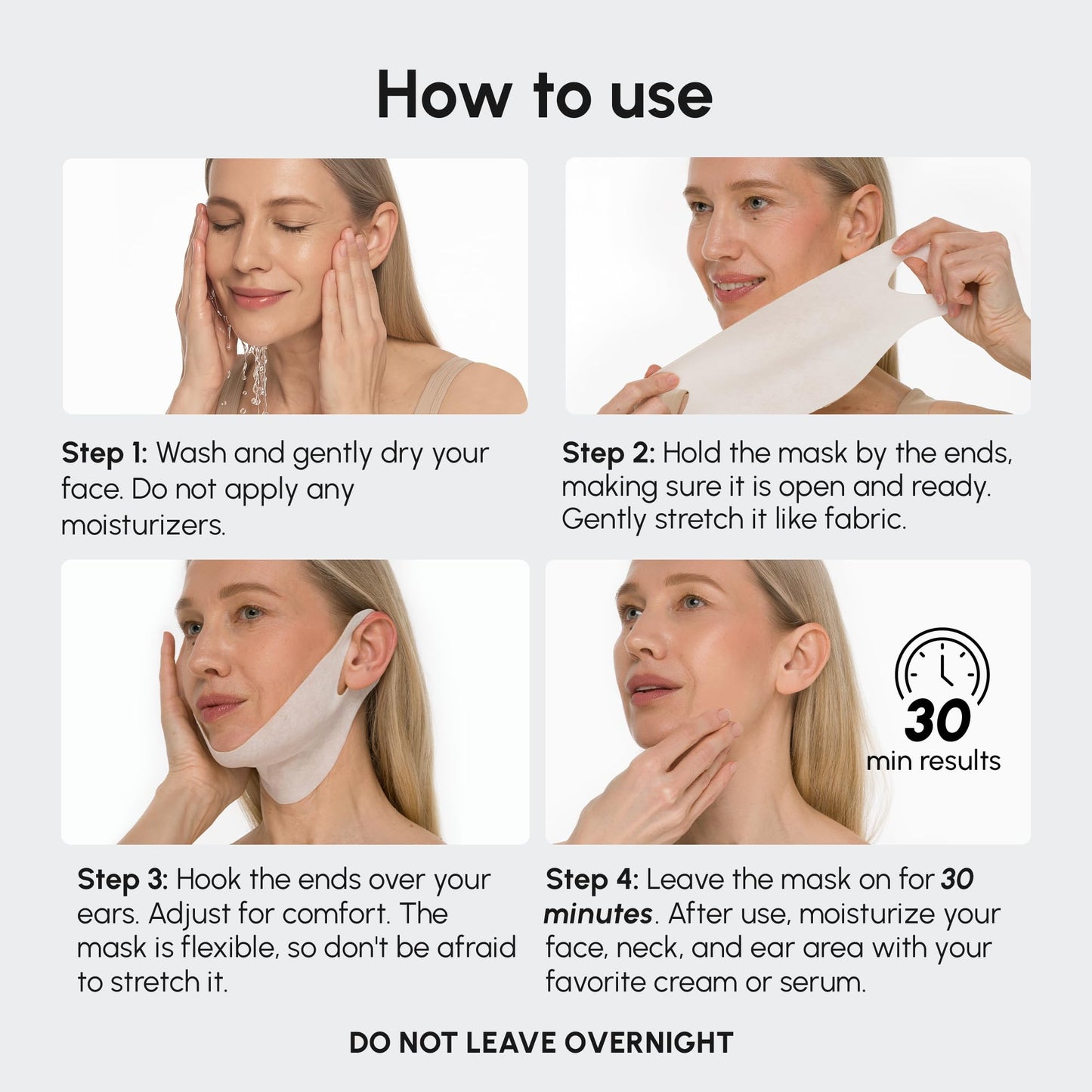 V Line Lifting Face Mask with Collagen and Gold