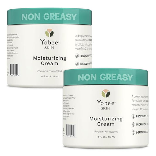Yobee Body & Face Moisturizing Cream for Dry, Sensitive Skin | Probiotic extracts, Honey, Turmeric, Vitamin B12, Ceramides, Shea Butter | Fragrance Free | For Kids & Adults (2)