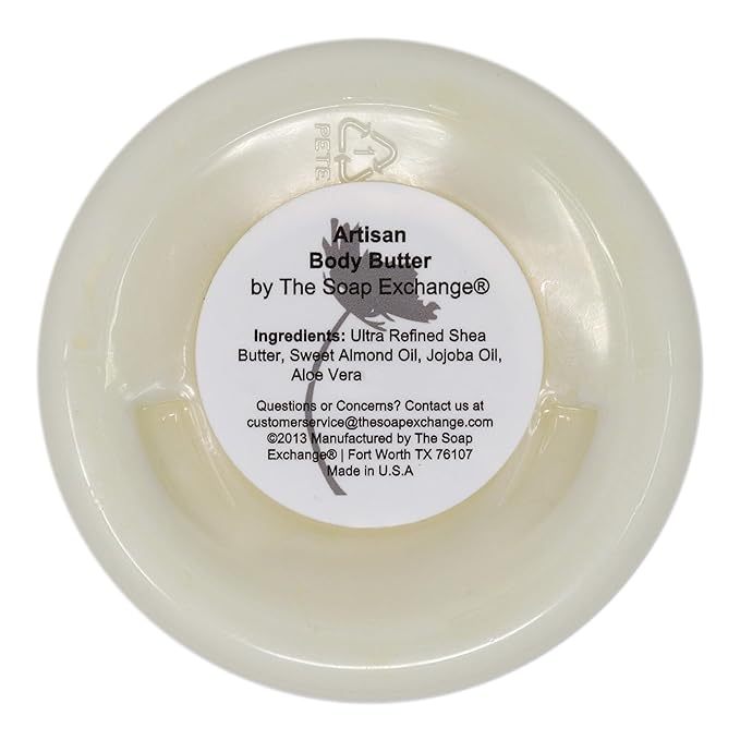 The Soap Exchange Body Butter - Unscented Fragrance Free - Hand Crafted 16 fl oz / 480 ml Natural Artisan Skin Care, Shea Butter, Aloe Vera, Nourish, Moisturize, & Protect. Made in the USA.