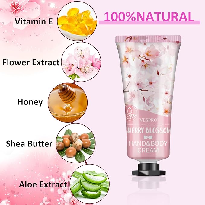 16 Pack Hand Cream Set, Stocking Stuffers for Women, Bridesmaid Gifts, Bulk Hand Lotion Travel Size for Dry Cracked Hands, Mini Hand Lotion for Thank You Gifts and Christmas Gifts with a Greeting Card