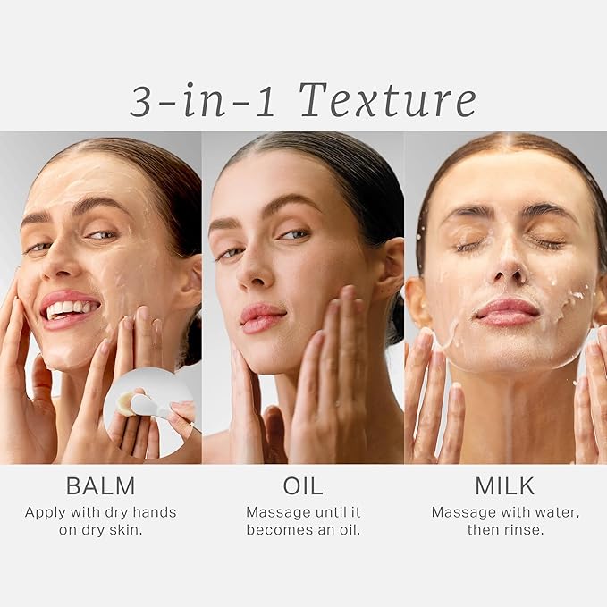 SumaNurica Purifying Enzyme Cleansing Balm, Biotech Peptide Makeup Remover, 3-in-1 Facial Oil Cleanser for Sensitive & Acne-Prone Skin, Deep Cleanse Waterproof Makeup & Impurities, 0.42oz/12g