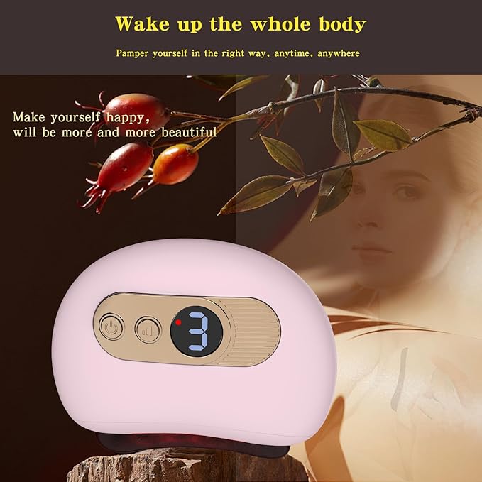 gua sha Facial Tools face Sculpting Tools for Women,Muscle Fascia Scraper hot Stones for Massage jaw and Body,ice face Roller jawline Shaper (Pink)