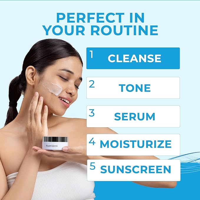 NEUTRIDERM Cleansing Balm – Hydrating Makeup Remover Balm & Oil Based Cleanser with Vitamin E & Ceramides for Soft, Radiant Skin | All Skin Types (80g/2.8oz)