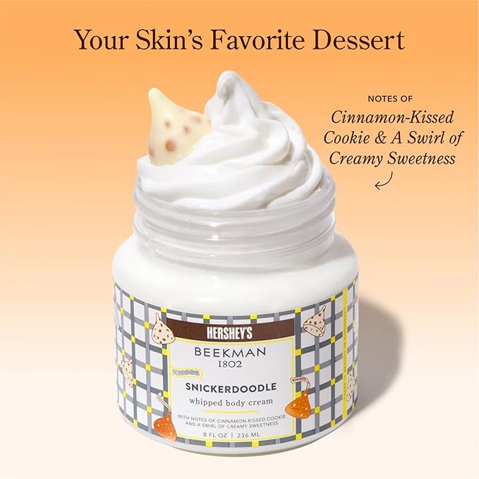 Beekman 1802 x HERSHEY'S Limited Edition KISSES Snickerdoodle Whipped Body Cream - Made With Goat Milk (8 oz)