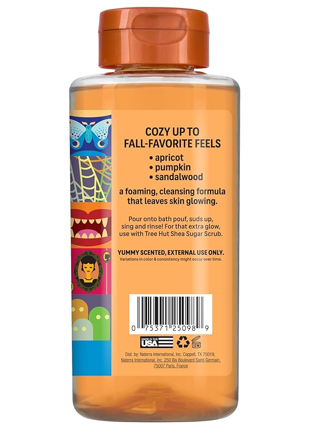 Tree Hut Sweet Punkin Foaming Gel Wash, Gently Cleanses and Leaves Skin Looking Fresh and Radiant, Body Wash, Fall Limited Edition Scent, 18 fl oz