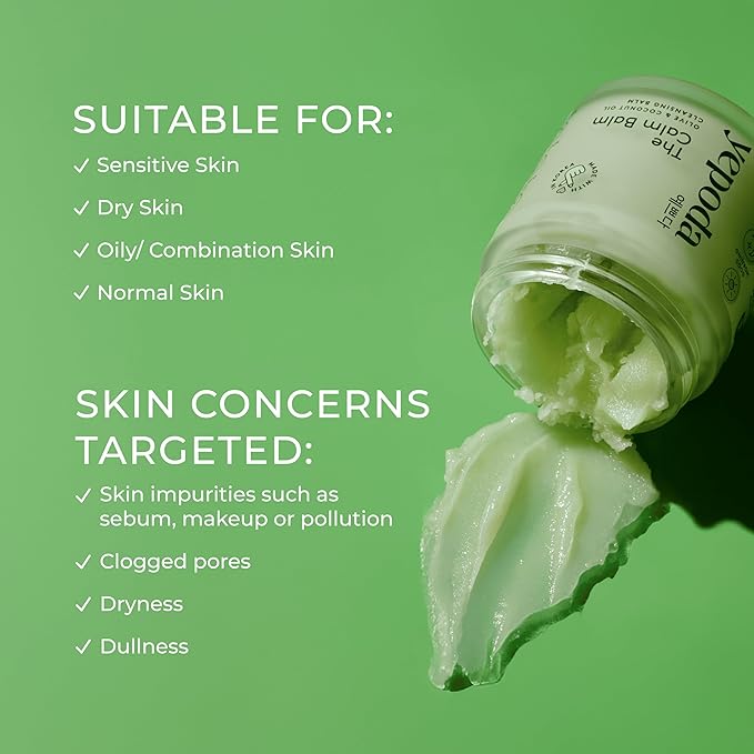 Yepoda The Calm Balm, Gentle Makeup Remover & Deep Cleansing Balm, Removes Waterproof Makeup & Impurities, Vegan Korean Face Cleanser for All Skin Types, 2.82 OZ (80g)