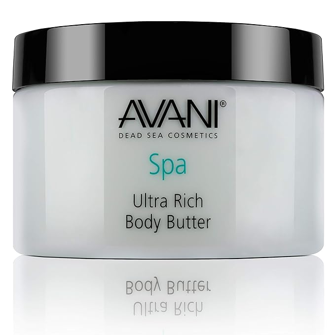 Avani Ultra Rich Body Butter-Dead Sea Salt, Aloe Vera,Vitamin E, Shea, Jojoba, Sunflower, Olive Essential Oil-for All Skin Types-Pear/Apple Fragrance