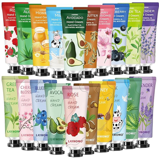20 Pack Hand Cream Gifts Set,Hand Lotion for Dry Hands,Stocking Stuffers for Women,Teacher Appreciation Gifts,Birthday Gifts Stuffers for Teens,Travel Size Hand Lotion,Hand Cream for Women Girls