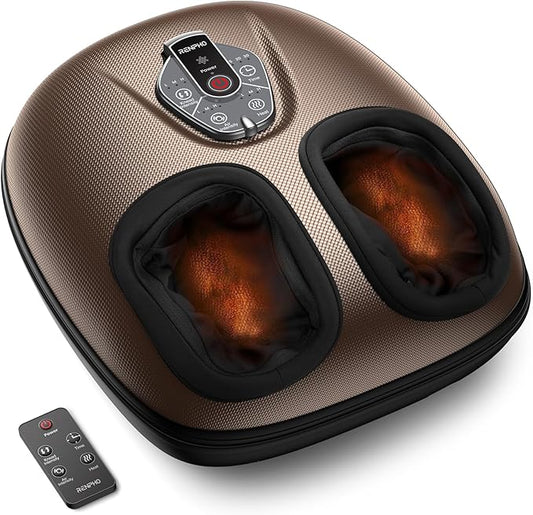 RENPHO Foot Massager Machine with Heat [2026 Upgraded], Shiatsu Foot Massager for Plantar Fasciitis, Birthday Gifts for Women Mom Men Dad, Wireless Control, 2026 New Upgraded, Up to US 12