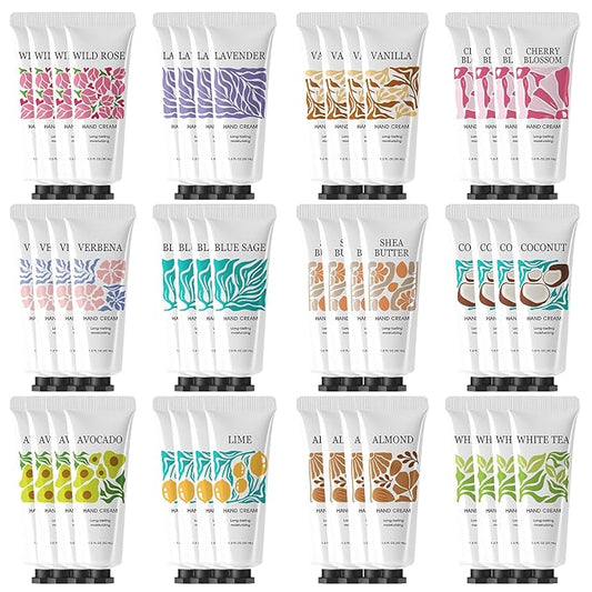 48 Pack Hand Cream Bulk Gifts, Travel Size Hand Lotion Dry Hands, Stocking Stuffers for Women Christmas Gifts Bulk, Appreciation Gifts for Coworkers Employee Teacher, Thanksgiving Gifts, Party Favors
