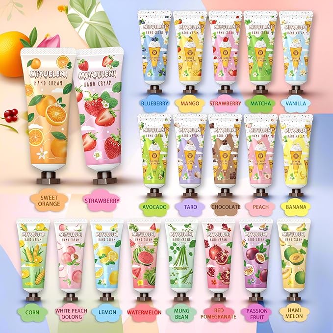 20pack Hand Lotions Gift Set for Dry Hands, Natural Plant Scents, Christmas Gifts for Women, Birthday, Teacher, Bridesmaid Thank You Gifts&Stocking Stuffers for Women, travel size Hand Cream 20ML