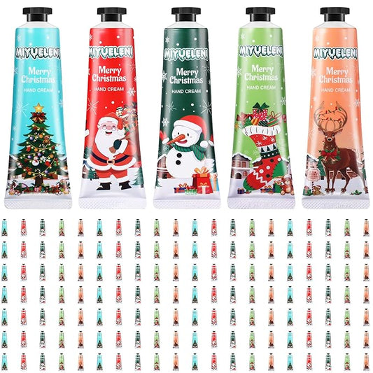 150 Pcs Christmas Hand Cream Gift Sets for Dry Cracked Hands Moisturizing Hand Lotion Small Travel Lotion Stocking Stuffers Gift Set for Women Mom Girlfriend Christmas Birthday